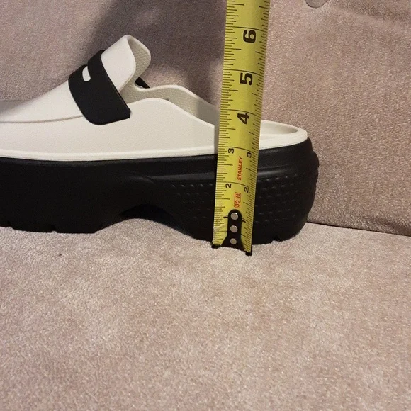 CROCS Black and Bone  Women's Mules Size W 7. - Picture 7 of 12